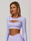 HydroChill Long Sleeve Cut-out Crop Tank Top