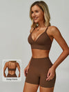 AirSoft Seamless V-neck Crop Tank & Short Set