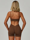 AirSoft Seamless V-neck Crop Tank & Short Set