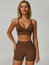 AirSoft Seamless V-neck Crop Tank & Short Set