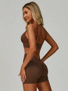 AirSoft Seamless V-neck Crop Tank & Short Set
