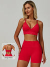 AirSoft Seamless V-neck Crop Tank & Short Set