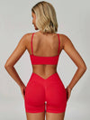 AirSoft Seamless V-neck Crop Tank & Short Set