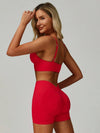 AirSoft Seamless V-neck Crop Tank & Short Set