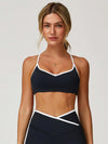 Colorblock Lightweight Crossback Crop Tank Top