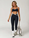 Colorblock Lightweight Crossback Crop Tank Top