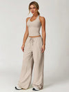 EaseSculpt Drawstring Waist Straight-Leg Casual Sport Pants