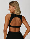 V Neck Keyhole Back Crop Tank Top