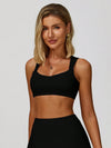 V Neck Keyhole Back Crop Tank Top