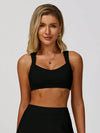 V Neck Keyhole Back Crop Tank Top