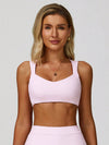 V Neck Keyhole Back Crop Tank Top