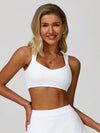 V Neck Keyhole Back Crop Tank Top