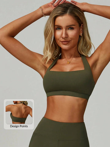 CloudSoft Cropped Sculpt Halter Top