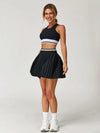 Colorblock Sculpt Active Pleated Skirt