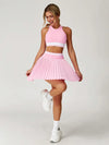 Colorblock Sculpt Active Pleated Skirt
