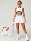 Colorblock Sculpt Active Pleated Skirt