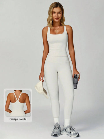 AirContour Sculpt V-Back Seamless 2-Piece Yoga Set