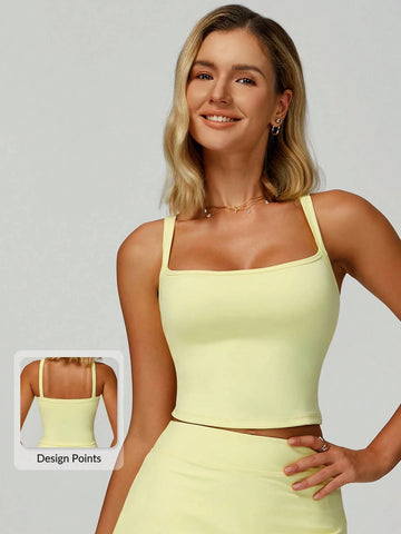 CloudSoft Square Neck Contour Workout Tank
