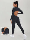 AirSculpt Zip-up Cut-out Back Contour Jumpsuit