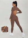 AirSculpt Zip-up Cut-out Back Contour Jumpsuit