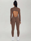 AirSculpt Zip-up Cut-out Back Contour Jumpsuit