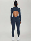AirSculpt Zip-up Cut-out Back Contour Jumpsuit