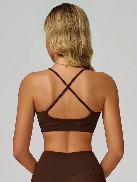 AirSkin SecondSkin Cross Back Yoga Bra Top