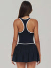 AirSculpt Contour Racerback Pleated Tennis Dress