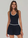 AirSculpt Contour Racerback Pleated Tennis Dress