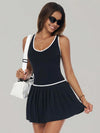 AirSculpt Contour Racerback Pleated Tennis Dress