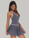 AirSculpt Contour Racerback Pleated Tennis Dress