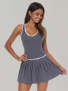 AirSculpt Contour Racerback Pleated Tennis Dress