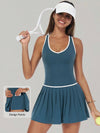 AirSculpt Contour Racerback Pleated Tennis Dress