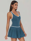 AirSculpt Contour Racerback Pleated Tennis Dress