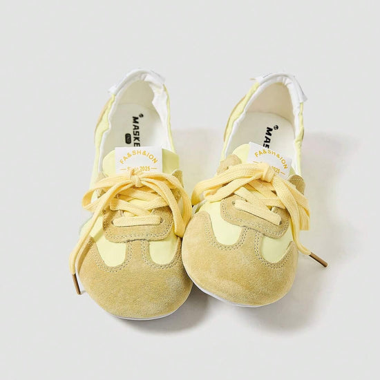Maskert Ballet Style Lace-up Slip-On Shoes - MASKERT - Citrus Yellow / 36