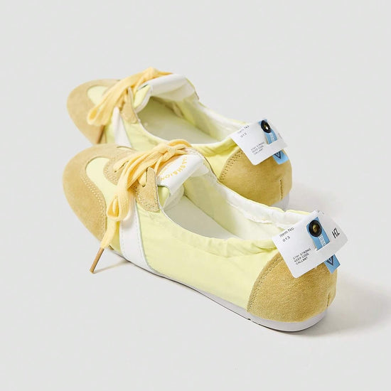 Maskert Ballet Style Lace-up Slip-On Shoes - MASKERT - Citrus Yellow / 36