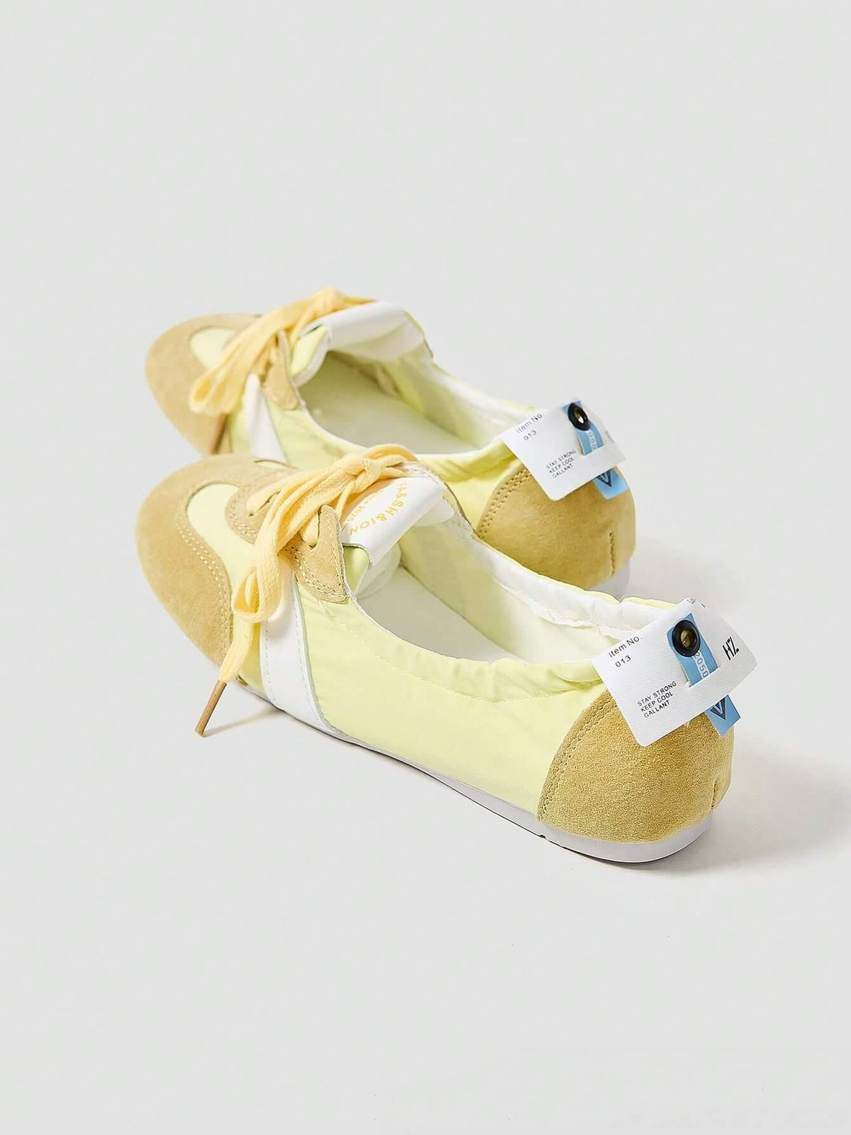 Maskert Ballet Style Lace-up Slip-On Shoes - MASKERT - Citrus Yellow / 36