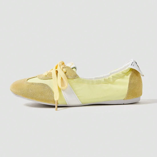 Maskert Ballet Style Lace-up Slip-On Shoes - MASKERT - Citrus Yellow / 36